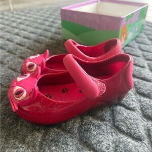 Mini Melissa Ultragirl Magenta/Red Cat Face Dress Shoes